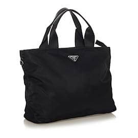 Prada-Prada Black Tessuto Handbag-Black