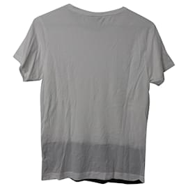 Dries Van Noten-T-shirt Dries Van Noten Color Block in cotone bianco e nero-Altro,Stampa python