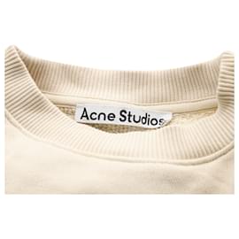 Autre Marque-Acne Studios Pull oversize en coton crème-Blanc,Écru