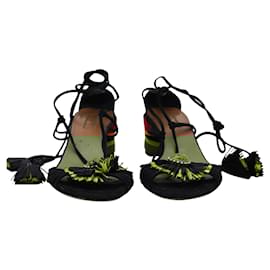 Aquazzura-Aquazzura Samba 50 Sandals in Black Suede-Black