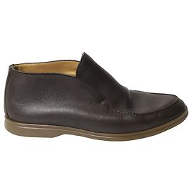 Loro Piana Open Walk Ankle Boots in Black Leather Black