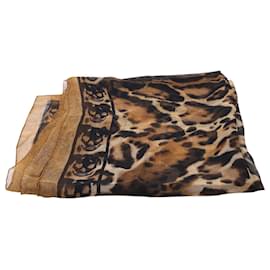 Alexander Mcqueen-Alexander McQueen Scarf in Brown Silk-Other
