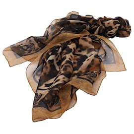 Alexander Mcqueen-Alexander McQueen Scarf in Brown Silk-Other