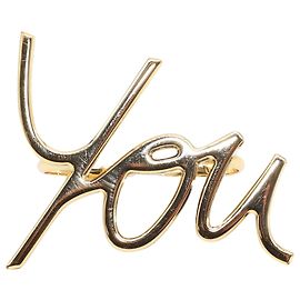 Lanvin Iconic You Two-Finger Ring in Gold Metal Golden