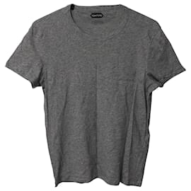 Tom Ford-Tom Ford Short Sleeve T-Shirt in Grey Cotton-Grey