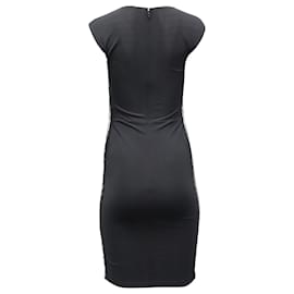 Nina Ricci-Nina Ricci Knielanges Kleid mit Spitzenmuster aus schwarzem Polyester-Schwarz