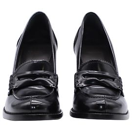 Church's High Heel Loafer aus schwarzem Lackleder Schwarz