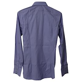 Tom Ford-Tom Ford Button Front Long Sleeve Shirt in Light Blue Cotton-Blue,Light blue