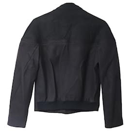 Balenciaga-Giacca Balenciaga con zip in lana nera-Nero
