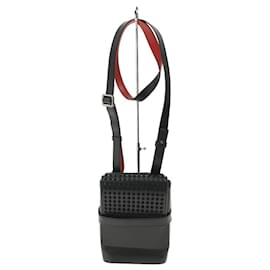 Christian Louboutin-Christian Louboutin Shoulder bag / leather / black / plain / BENECH REPORTER-Black
