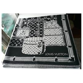 Louis Vuitton-LOUIS VUITTON Couverture LET’S GO Neuve sous blister-Noir,Gris