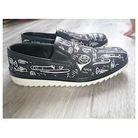 Dolce & Gabbana-Slip on con stampa tromba Sneaker bassa-Nero