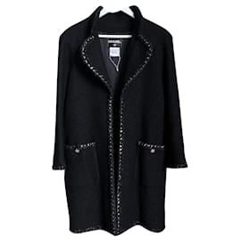 Chanel-11K$ New Paris/SALZBURG Tweed Coat-Black