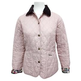 Barbour-Barbour pale pink Elysia quilted jacket-Pink