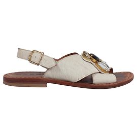 Marni sandals with crystals. Brown Beige