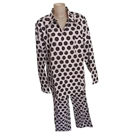 Moschino-Moschino Underwear Pijama de bolinhas-Preto,Branco
