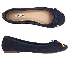 Ballerines en cuir embossé serpent Dune taille 40 Bleu Bleu foncé