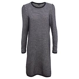 Robe à carreaux en maille relief COS Noir Blanc