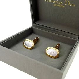 *Abotoaduras Christian Dior Douradas Gold hardware