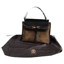 Roberto Cavalli ombro. Bolsa Preto