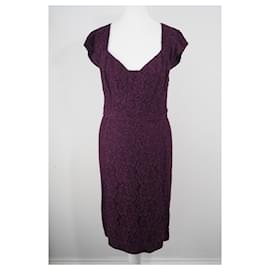 Diane Von Furstenberg-DvF Katrina lace dress in burgundy-Purple