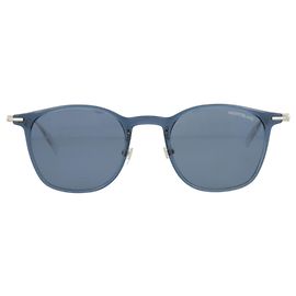 Montblanc Round-Frame Injection Sunglasses Blue