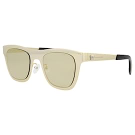 Alexander Mcqueen-Square-Frame Metal Sunglasses-Golden,Metallic