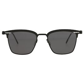Montblanc Square-Frame Metal Sunglasses Black