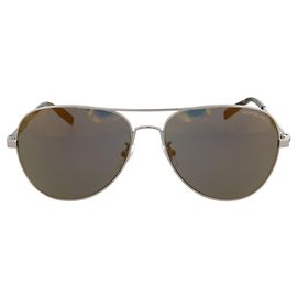 Montblanc Aviator-Style Metal Sunglasses Silvery Metallic