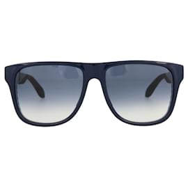 Alexander Mcqueen-Square-Frame Injection Sunglasses-Blue
