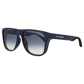 Alexander Mcqueen-Square-Frame Injection Sunglasses-Blue
