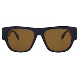 Alexander Mcqueen-Square-Frame Acetate Sunglasses-Blue