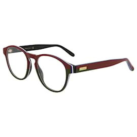 Alexander Mcqueen-Round-Frame Acetate Optical Frames-Golden,Metallic