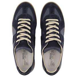Maison Martin Margiela-Replica Sneakers in Blue Leather-Blue