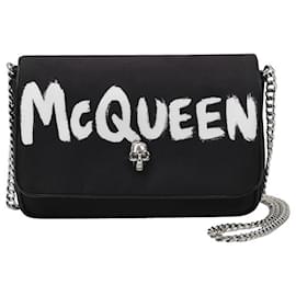 Alexander Mcqueen-Graffiti Bag in Black Nylon-Multiple colors