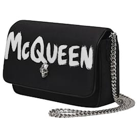 Alexander Mcqueen-Graffiti Bag in Black Nylon-Multiple colors