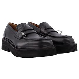 Marni Piercing Loafer aus schwarzem Leder Schwarz