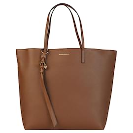 Alexander Mcqueen-Skull Leather Tote-Brown