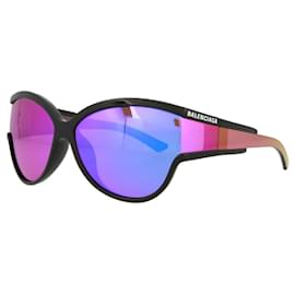 Balenciaga-Balenciaga Round-Frame Sunglasses-Black