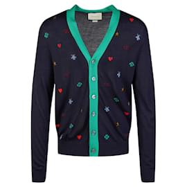 Gucci-Cardigan con simbolo Gucci-Multicolore