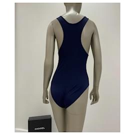 Chanel-Chanel Club Navy one piece Swimsuit Sz.38-Dark blue
