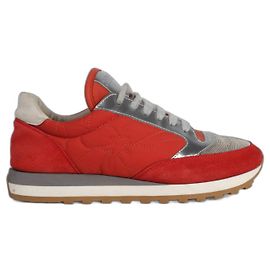 baskets Brunello Cucinelli. Argenté Rouge Gris