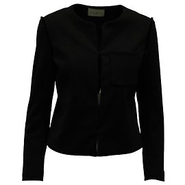 Sandro Paris Full-length Sleeves Jacket in Black Wool  Black