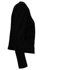 Sandro-Sandro Paris Jacke mit langen Ärmeln aus schwarzer Wolle-Schwarz