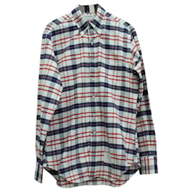 Thom Browne-Camisa de algodón multicolor con estampado de cuadros Thom Browne-Multicolor