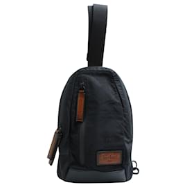 Berluti-Berluti One Shoulder Sling Bag aus schwarzem Nylon und Leder-Schwarz