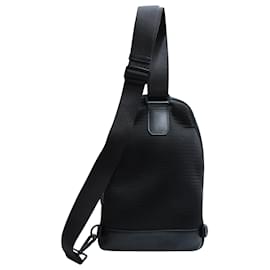 Berluti-Berluti One Shoulder Sling Bag aus schwarzem Nylon und Leder-Schwarz