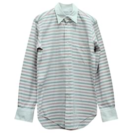 Thom Browne-Thom Browne Classic Camisa Listrada Manga Longa em Algodão Multicolorido-Multicor