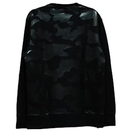 Neil Barrett-Neil Barrett Camouflage Tonal Patch Sweatshirt aus schwarzem Lyocell-Schwarz