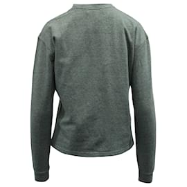 Autre Marque-McQ Alexander McQueen Bird Print Classic Sweatshirt in Grey Cotton-Grey
